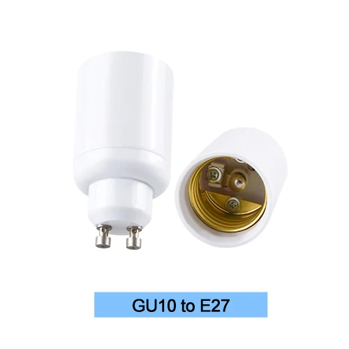GU10 to E27 E27 E14 B22 светодиодный светильник конвертер держатель для E12 E17 GU10 G9 светодиодный светильник гнезда цоколя E27 до 2 E27 сплиттер все категории выбор - Цвет: GU10 to E27