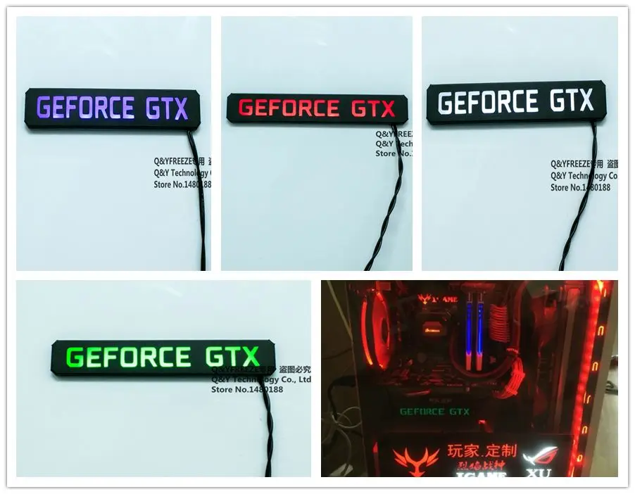 

FREEZEMOD special graphics card LED lighting with multi color. XYD-GEFORCE GTX