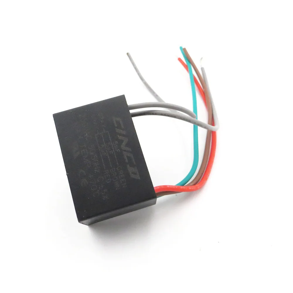 CBB61 5 мкФ + 250V проводов конденсатор моторного двигателя Электрический вентилятор