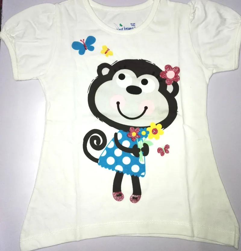 Jumpingbaby/ футболка для девочек Детская летняя одежда для маленьких девочек Футболка белая футболка Camiseta Camisetas vetement enfant fille