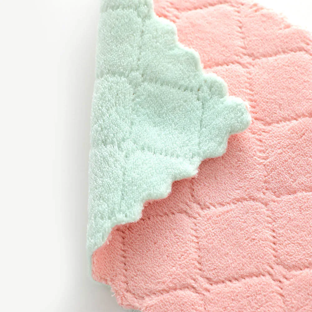Антипригарные масляные коралловые бархатные подвесные полотенца для рук Кухонные кухонные полотенца чистящие тряпки инструменты для мытья посуды мягкие удобные