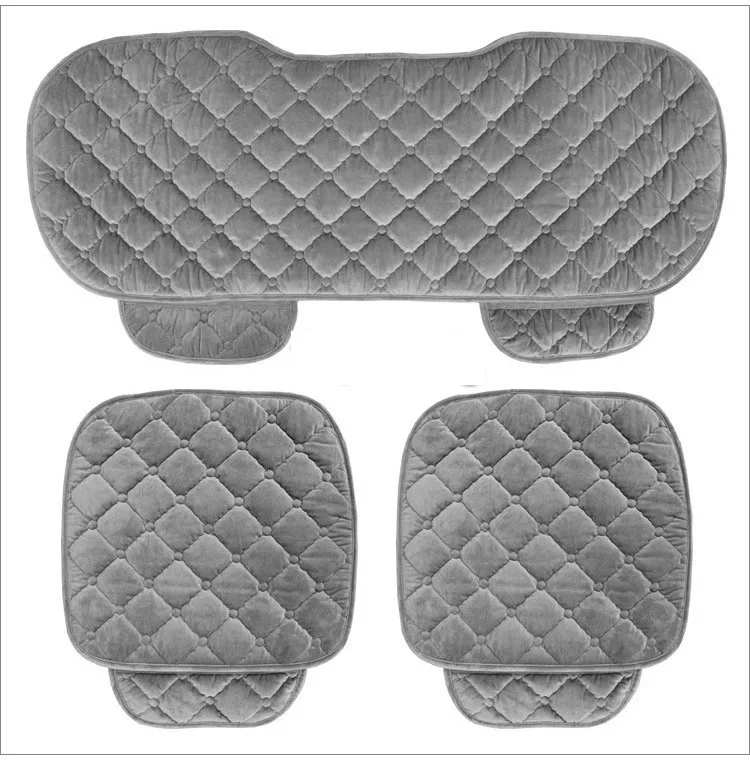 Velvet Car Seat Covers Set For Car Front Back Seat Chair Cushion