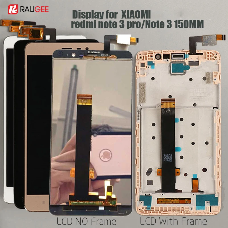 

Display For Xiaomi Redmi Note 3 LCD Touch Screen Display with Soft-key Backlight/Frame for Redmi Note 3 Pro/Prime Display 5.5