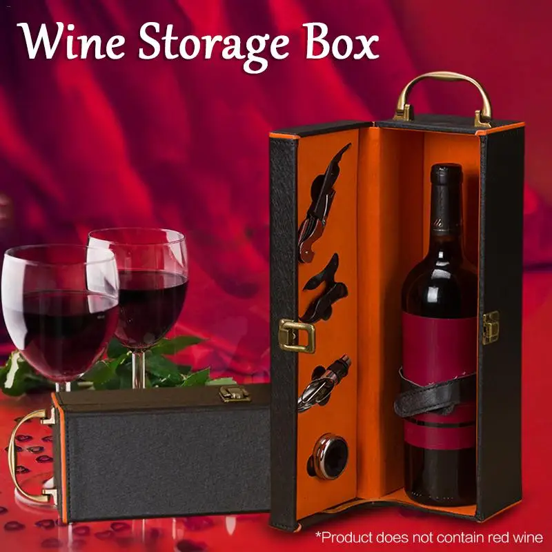 35*11*11CM Noble Wine Storage Box Rhinestone embedded Gift Box Wine Packing Box House Home Bar