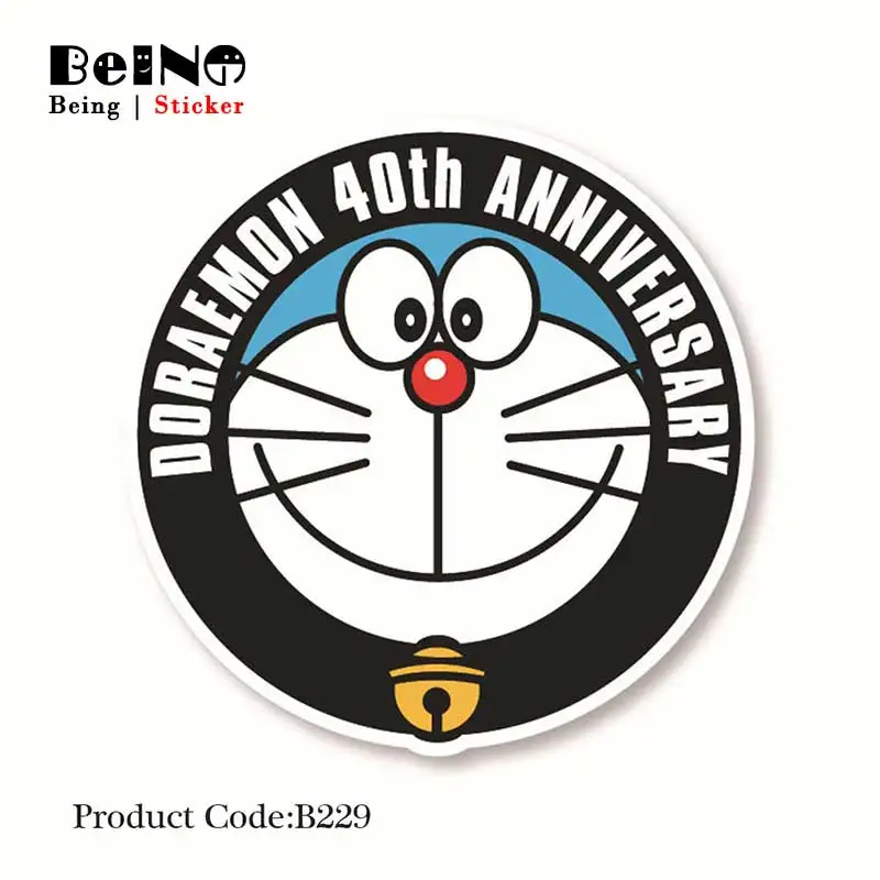 Doraemon колокол робот-кошка Стикеры мультфильм милый Водонепроницаемый чемодан