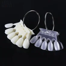 10 pièces faux ongles Art conseils forme ronde couleur carte pratique affichage clair Nature noir couverture complète faux ongles manucure outils CH767(China)