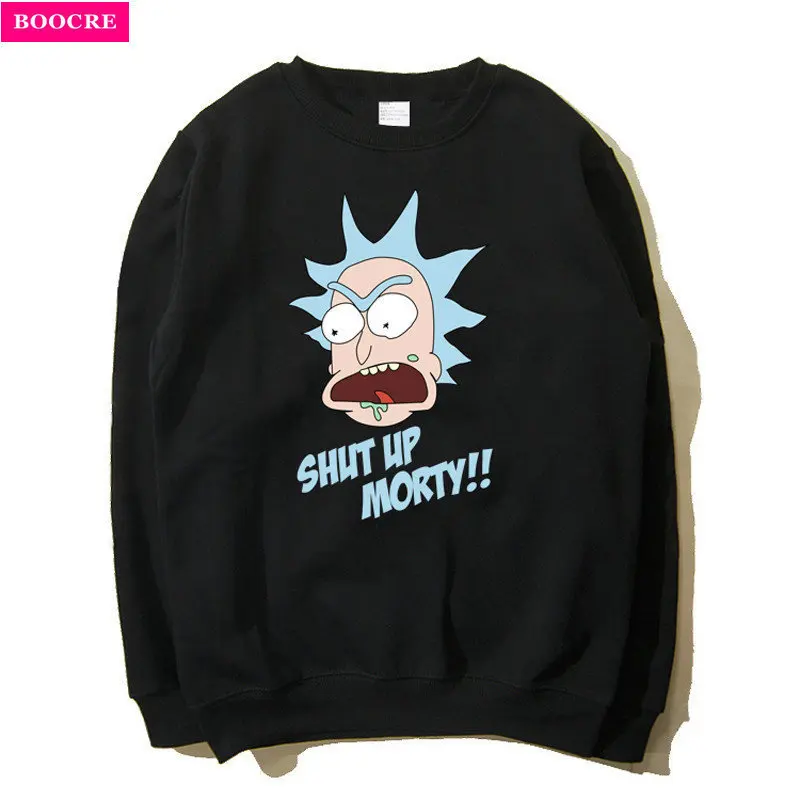 Rick and morty hoodie blue Clearance