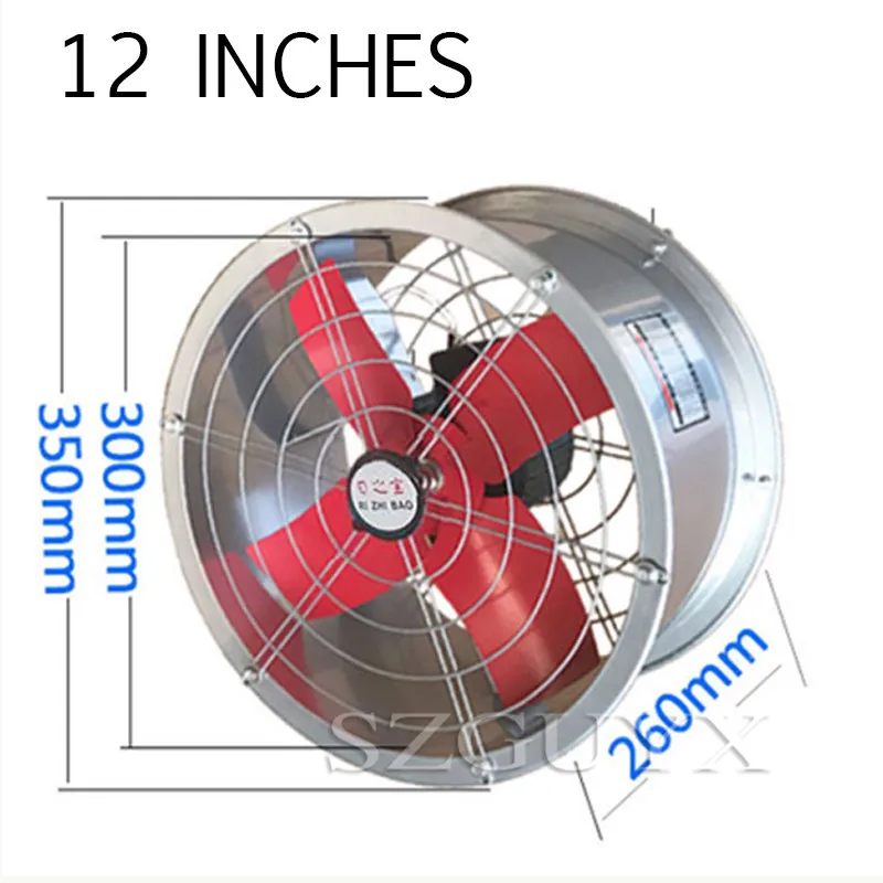[12 дюймов] цилиндр Вытяжной Вентилятор промышленный вытяжной вентилятор кухня торговый центр промышленный вентилятор бесшумный вентилятор для ванной комнаты