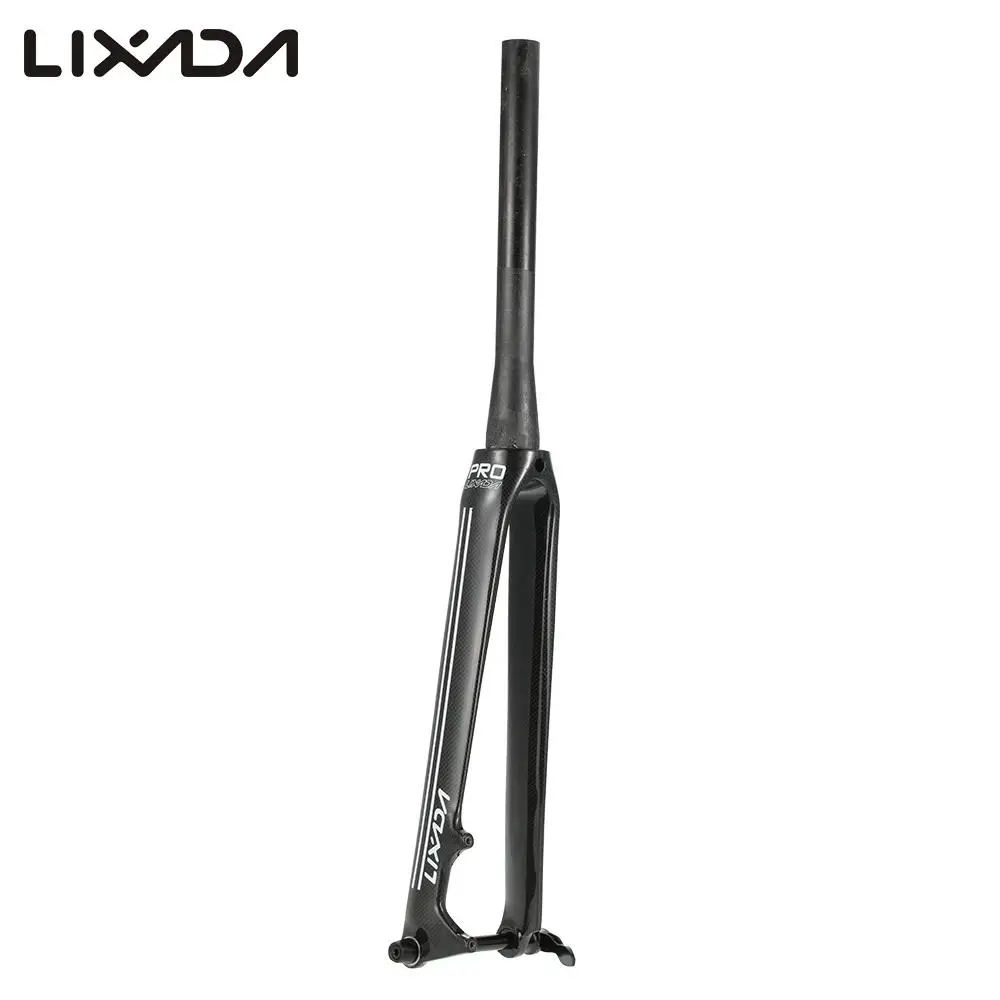 

Lixada Ultralight Disc Brake Road Bike Fork 700C Tapered Carbon Fiber Fixed Gear Bicycle Cycling Fixie Front Fork