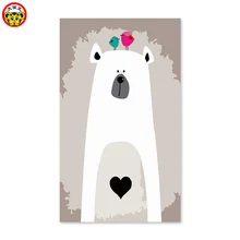 Домашний Декор картина маслом медведь животное имитация