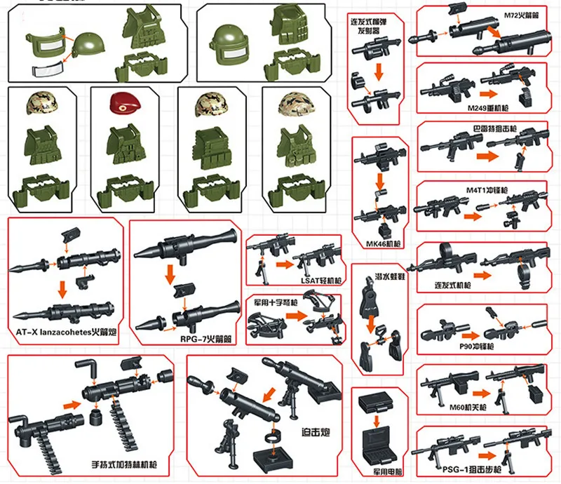 6 шт. новые военные мини фигурки конструкторы русский спецназ Альфа армия