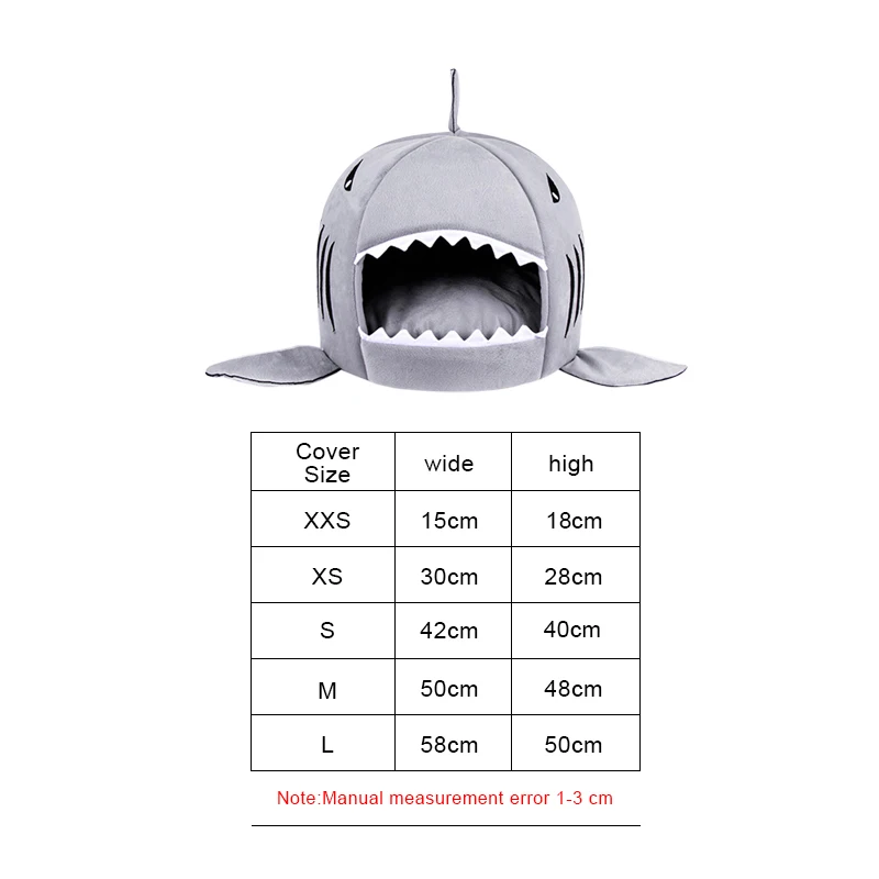  Dropship Pet Cat Bed Soft Pet Cushion Dog House Shark For Large Dogs Tent High Quality Cotton Small