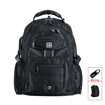 

17 inch Mochila men backpack 17 male travel army waterproof Men's laptop Bagpack Waterproof Nylon men Backpack Black Masculina