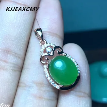 

KJJEAXCMY boutique jewelry,Physical take pictures of natural Xinjiang Hetian Biyu female pendant wholesale 925 sterling silver