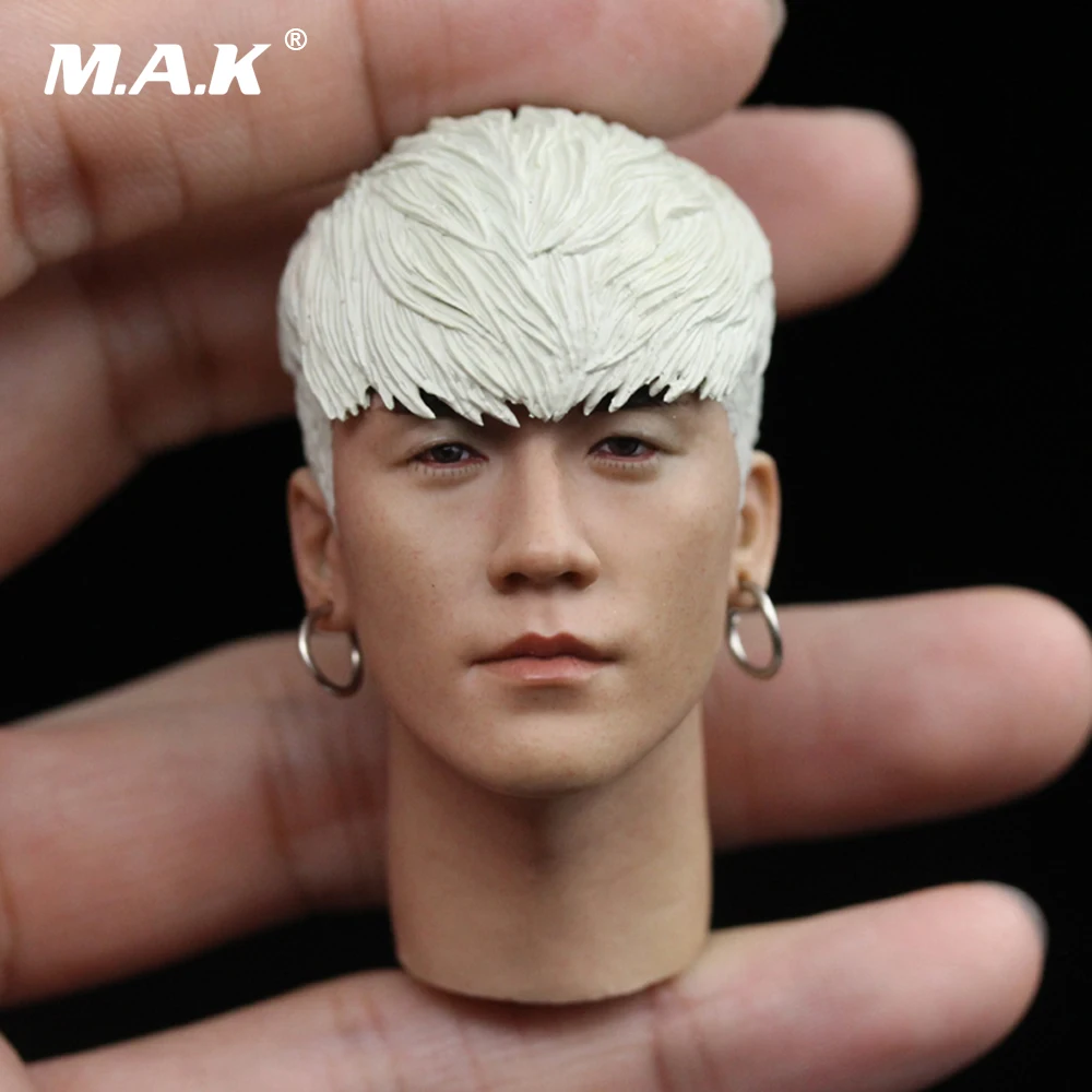 1:6 DAESUNG голова лепить резные без шеи Южная Корея Мужская голова модель с серьгами для 12 дюймов фигурка тела