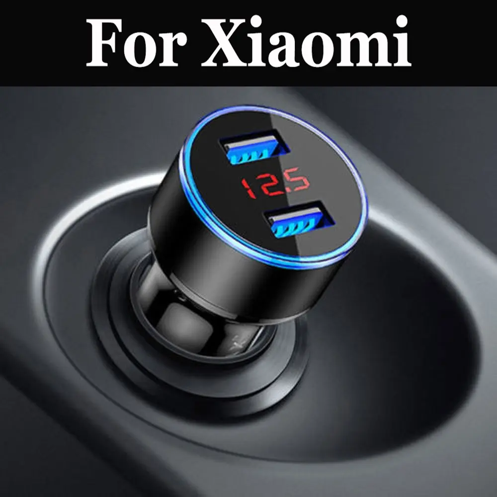 Универсальное автомобильное зарядное устройство с двумя USB, быстрая зарядка для Xiaomi Redmi 3 3 Pro 3S 3X4 4A 4X5 5 Plus 5A 6 6 Pro 6A Note 3 Pro