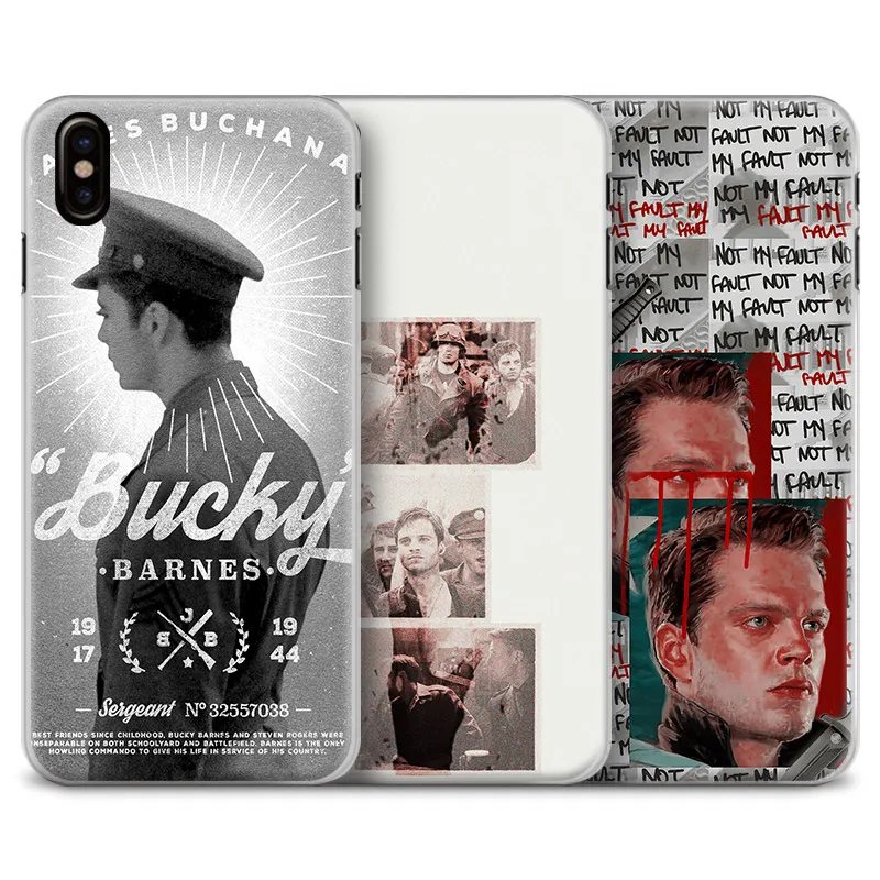 

Winter Soldier Bucky Comics Phone Case Cover Shell For Apple iPhone 5 5s Se 6 6Plus 6s 6sPlus 7 7Plus 8 8Plus X