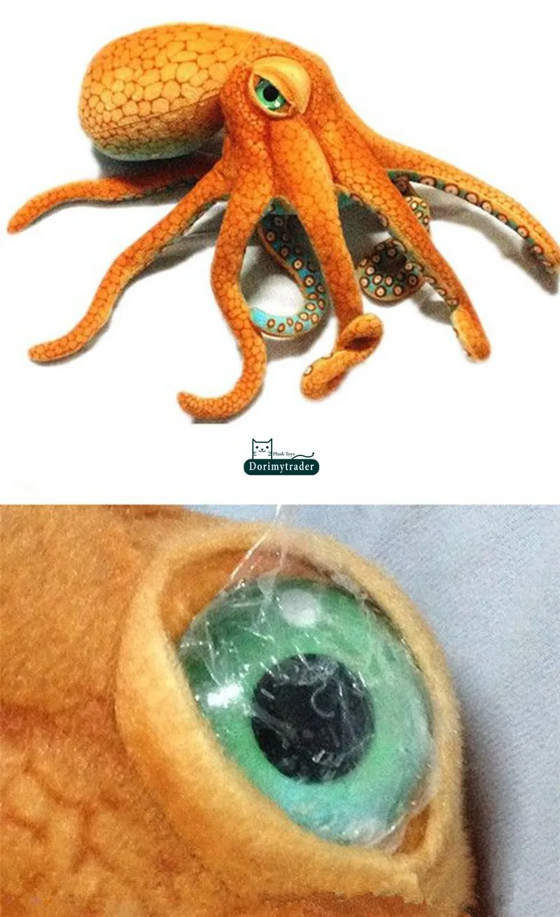 Dorimytrader 80cm Giant Simulation Animal Lifelike Octopus Plush Toy Throw Pillow Kids Play Doll Home Car Decoration Birthday Gift (11)