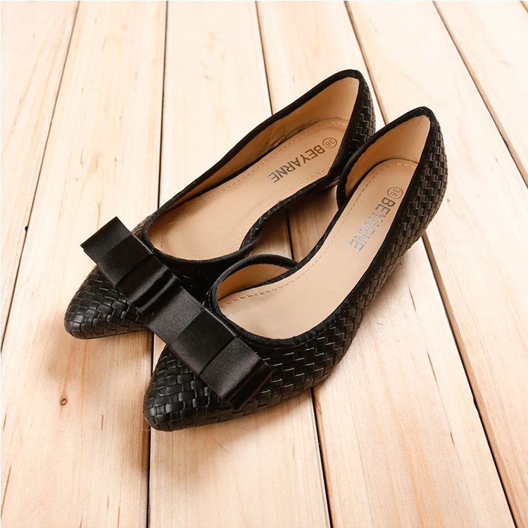 

Gray Black Dark Blue Pointy Toe Shallow Mouth Side Hollow Out Large Size 40 41 Low Spike Heels Womens Single Shoes Discount