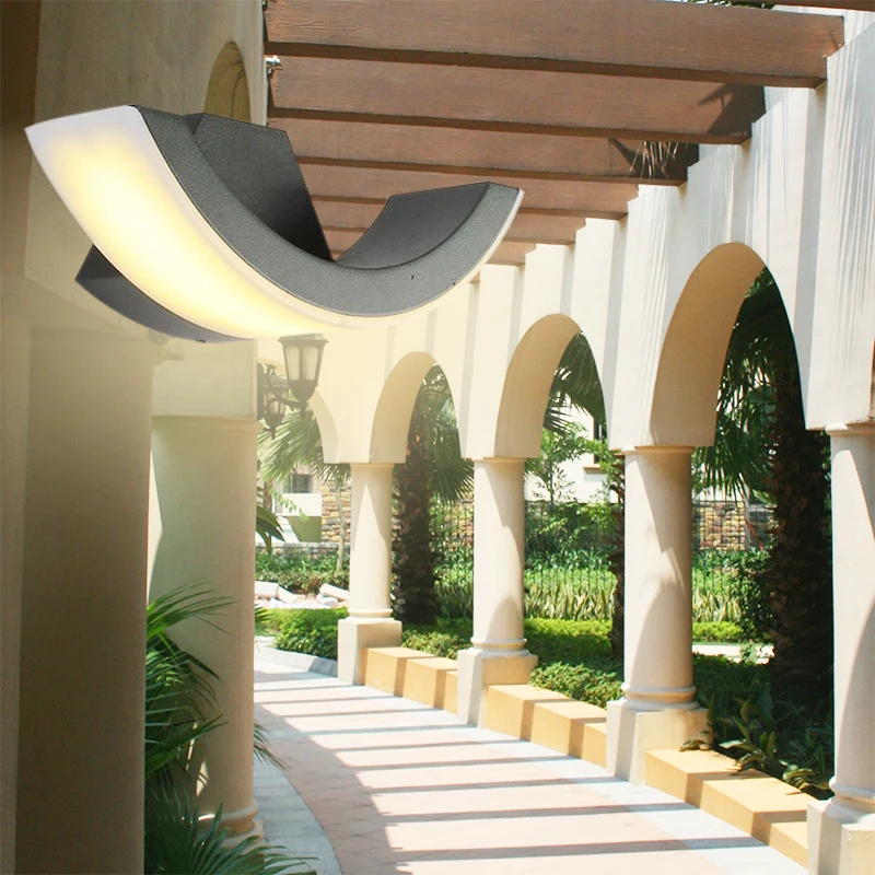 Feimefeiyou outdoor balcony stairs Engineering villa wall light of corridor light Waterproof wall lamp arc style