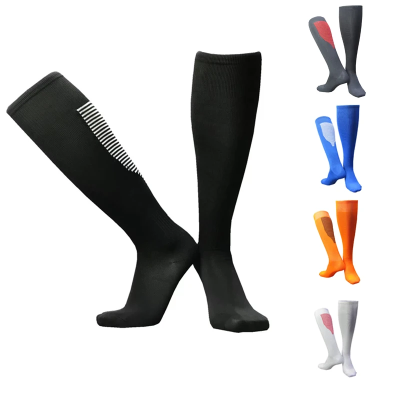 Men Women font b Football b font Soccer Socks Outdoor Sports Rugby Stockings Knee Legging Knee