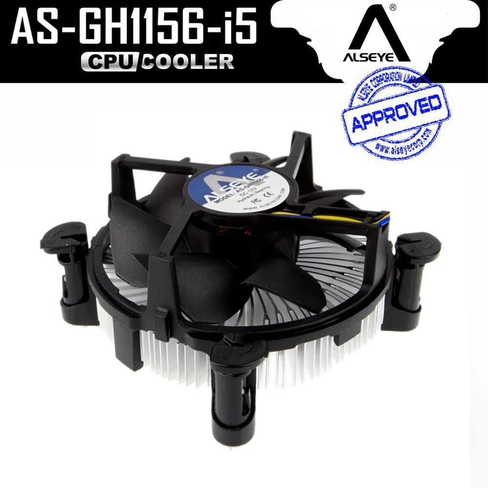 ALSEYE LGA 1155 CPU Cooler Heatsink and 90mm CPU Fan Cooler for i3/i5, LGA 1156/1151/1150 with Thermal Grease ALSEYE LGA 1155 CPU Cooler Heatsink and 90mm CPU Fan Cooler for i3/i5, LGA 1156/1151/1150 with Thermal Grease