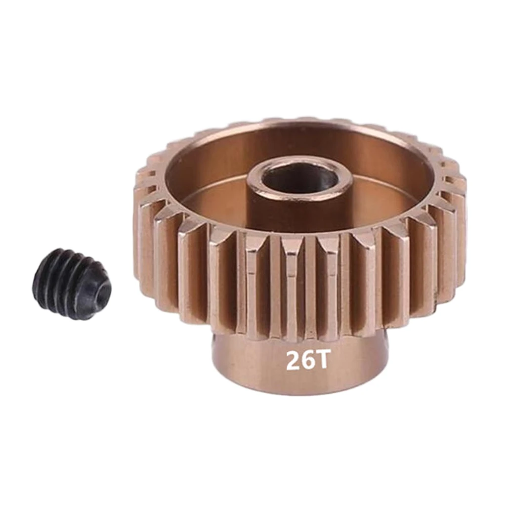 RC 26T Tooth 14.7mm Motor Gear Set for 1/10 RC Drift Car Climbing Truck Upgrade Parts Aluminum Pinion (48P) RC 26T Tooth 14.7mm Motor Gear Set for 1/10 RC Drift Car Climbing Truck Upgrade Parts Aluminum Pinion (48P)