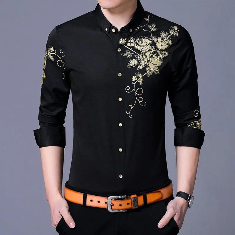 black button shirt mens