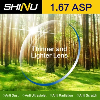 

high quality 1.67 Aspheric cr39 prescription lens myopia and optic hyperopia presbyopia eyeglasses resin lenses SH006