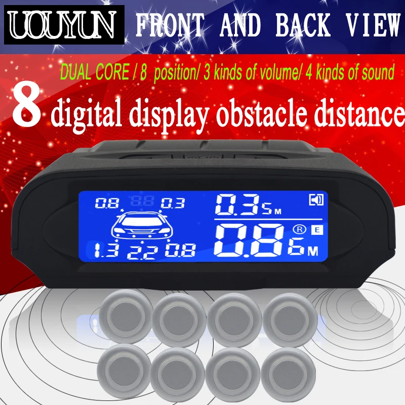 Buy 8/sensors NY8080 Car LCD Parking Sensor Kit