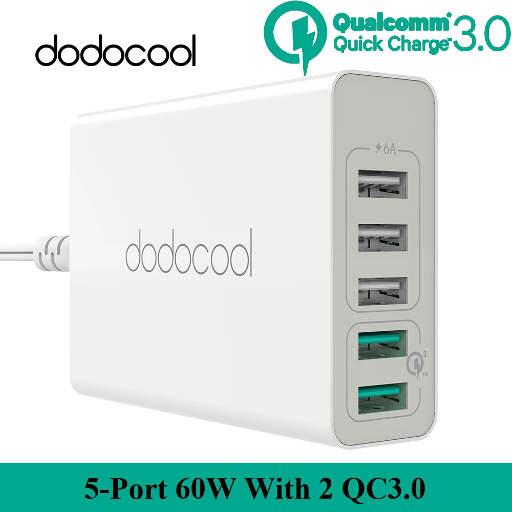 bilder für Dodocool 60 Watt 5/6-Port USB wand schnellladegerät 3,0 reiseadapter schnellladung für Samsung S7 S6 iphone 7 6 S xiaomi mi5s bilder für Dodocool 60 Watt 5/6-Port USB wand schnellladegerät 3,0 reiseadapter schnellladung für Samsung S7 S6 iphone 7 6 S xiaomi mi5s