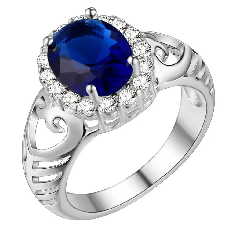 

jewelry ring fashion jewelry silver Fashion Inlaid stone crystal rings AR722