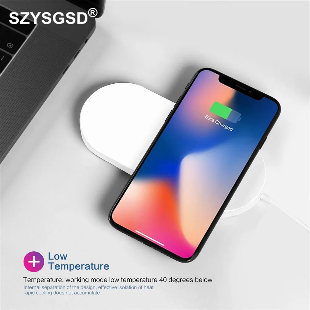 SZYSGSD QI Wireless Fast Charger Charging Pad For Apple