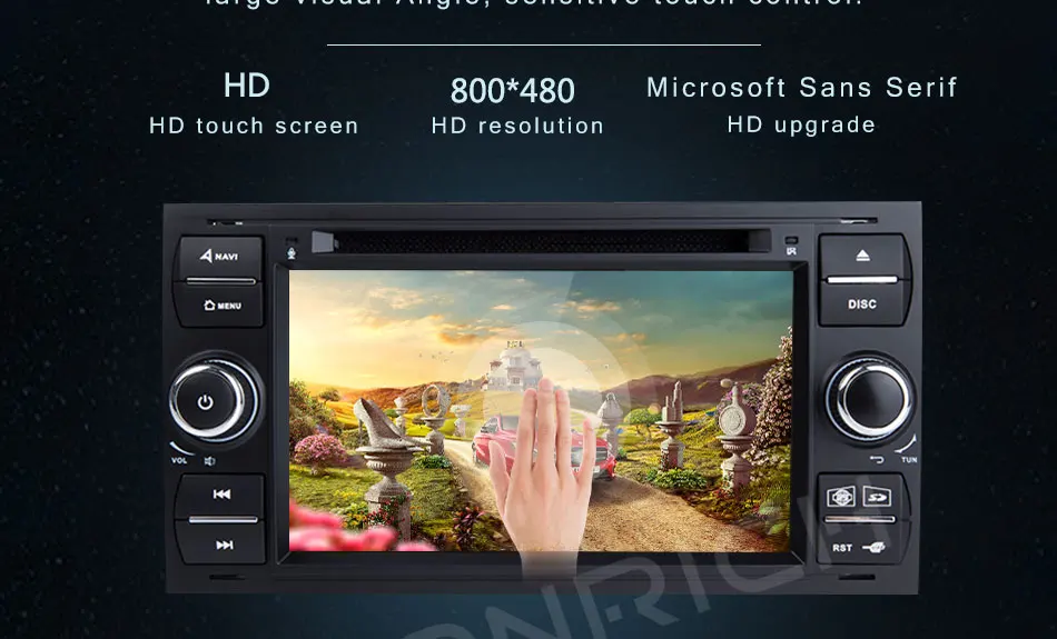 Cheap 2 din Car DVD Player Multimedia For Ford Fiesta Ford Focus 2 Mondeo 4 C-Max S-Max Fusion Transit Kuga AutoRadio GPS Navigation 3