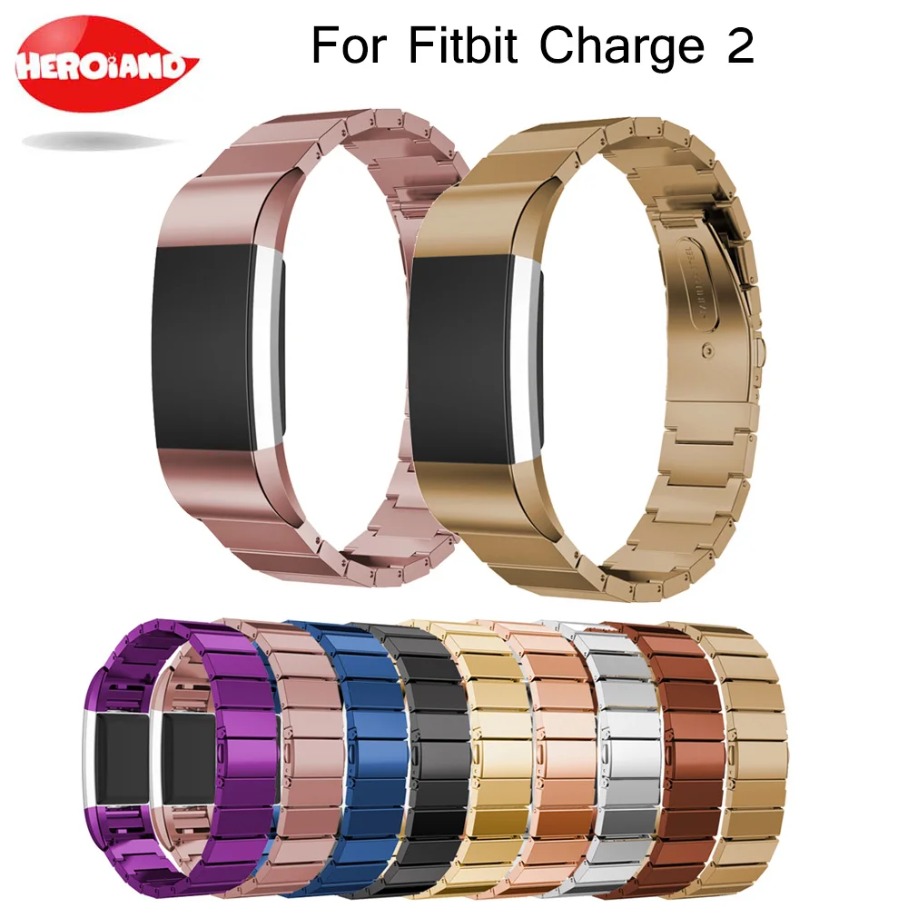 Musling bejdsemiddel Samlet Metal Strap For Fitbit Charge 2 Band Strap Screwless Stainless Steel  Bracelet For Fitbit Charge2 Wristbands Replace Accessories - Smart  Accessories - AliExpress