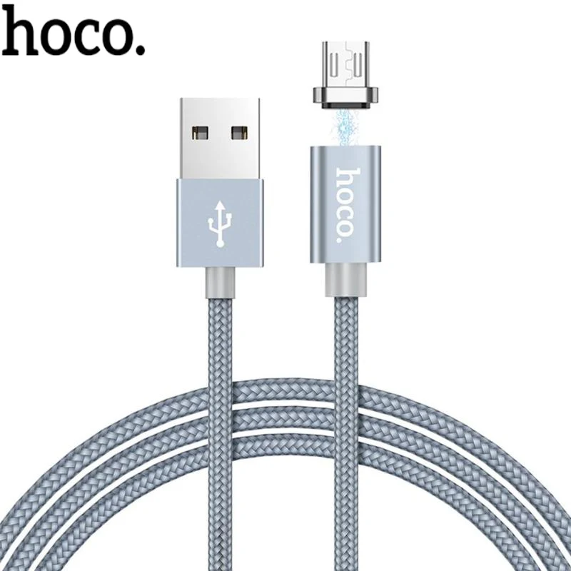 

HOCO U40A 1m Braided Nylon Magnetic USB Fast Charging Data Sync Charger Cable for Android Phones Fast Charging Data Cable Wire