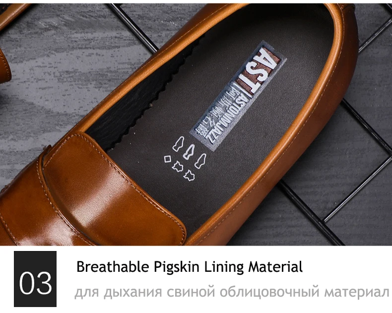 Men's Leather Casual Shoes Oxfords Wedding Shoe Moccasins Men Driving Shoes' Slip-On Genuine Leather Shoes Men Big Size Loafers (14)