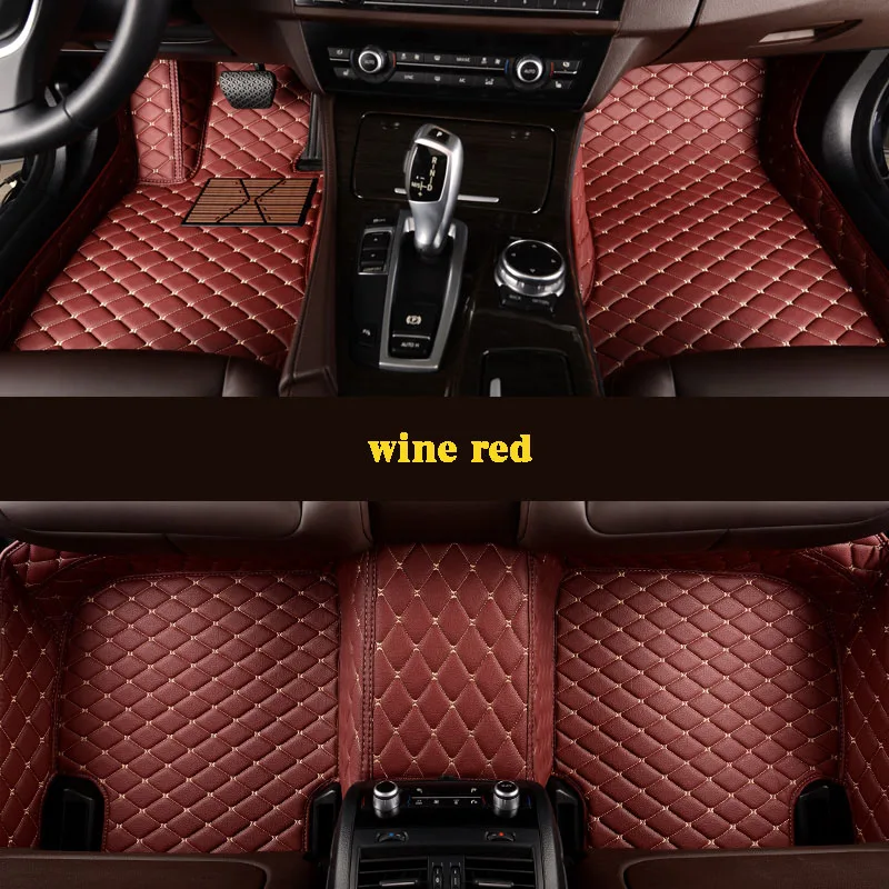 HLFNTF пользовательские автомобильные коврики для Geely все модели Emgrand Atlas EC7 GS GL GT GX7 SC6 SX7 GX2 EC8 GC9 X7 FE1 автомобильные аксессуары - Название цвета: wine red