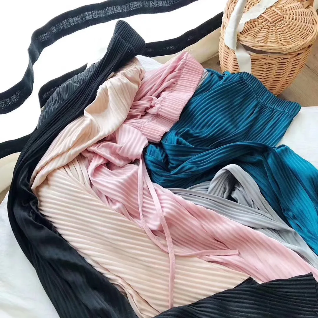 ZOGAA 2019 new wide leg pants Korean version of the wild nine pants loose wide leg pants female summer sense high waist pants