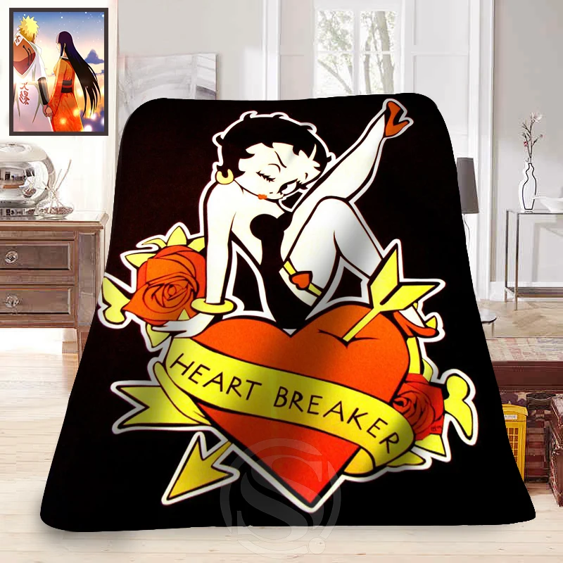 F315 betty boop Новое обычное украшение для дома товары спальни мягкое одеяло LFU89|fleece