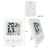 FanJu Wall Clock Digital Thermometer Hygrometer Meter Modern Design Weather Station Electronic Clocks 6