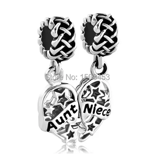 Tía y Sobrina Familiares Estrella Cuelga Charm Fit Pandora Pulsera|dangle charms|charm charmcharms for bracelet - AliExpress