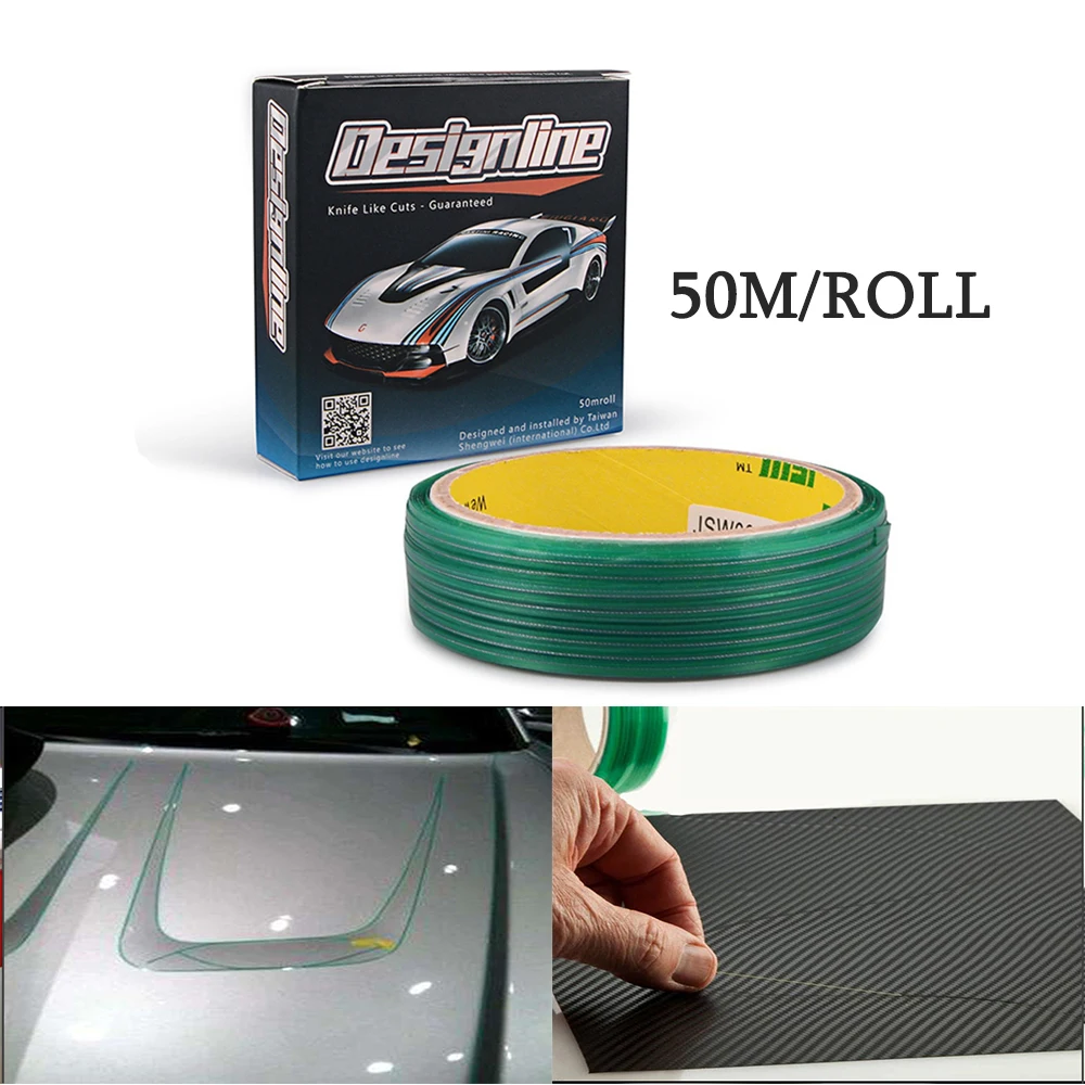 EHDIS 50M Knifeless Tape Design Line For Vinyl Film Car Wrap Foil Graphic Cutting Tool Decoration Tape Window Tints Tool Sticker