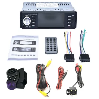 

1 Din 4.1'' TFT HD Screen Car MP5 Player Stereo Audio Bluetooth 1080P FM USB Rear View Camera Steering Wheel Remote Control