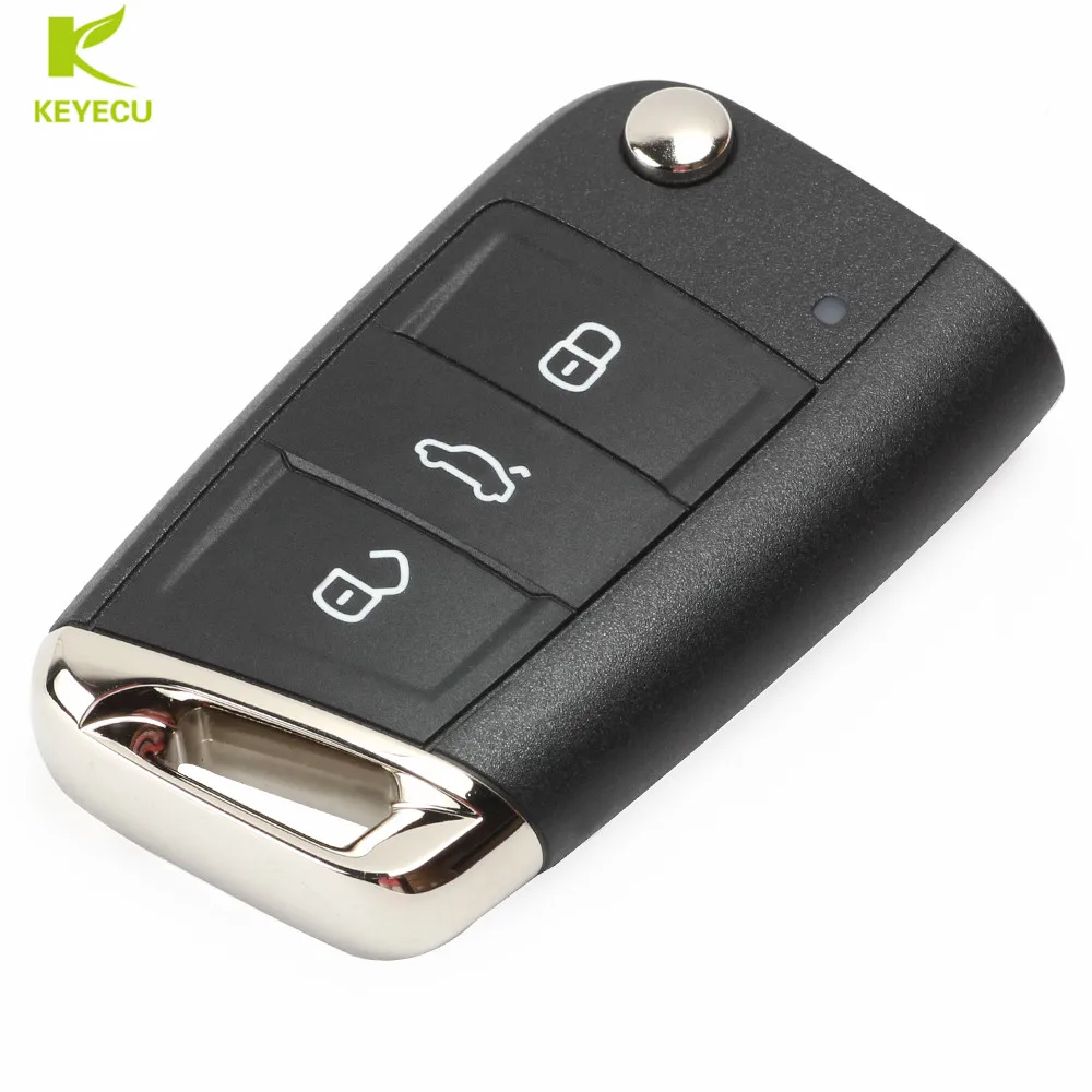 KEYECU новая Замена удаленное брелок 3 кнопки 434 МГц ID48 для Volkswagen MQB Golf VII MK7, для шкода Октавия A7