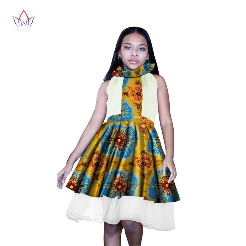 2017 Африканский Костюмы Дашики осенняя одежда для девочек Детское платье для маленьких девочек дети Цветок Gilr Платья для женщин Бесплатная