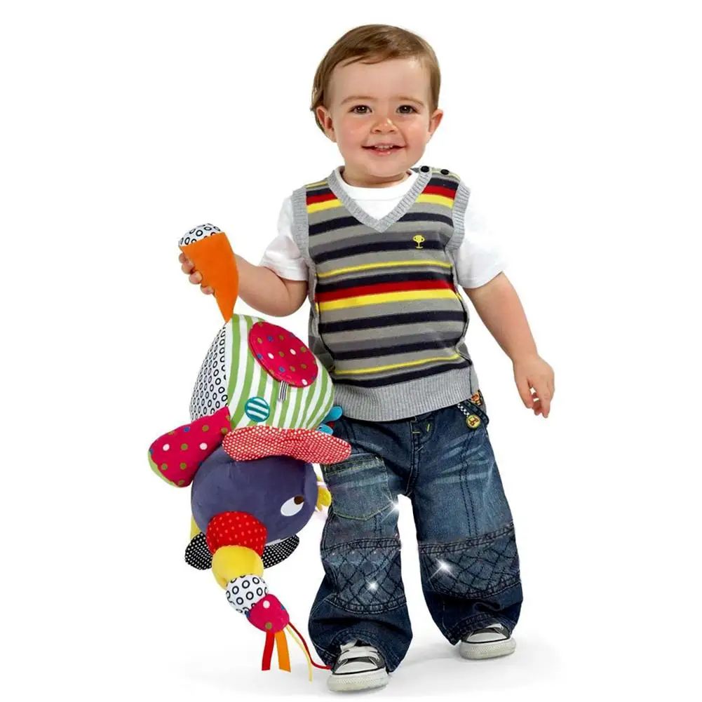

Infant Comfort Oversized Cuddly Plush Doll With Rattle Teether Children Comfort Plush Brinquedos Para Bebe Oyuncak Toy