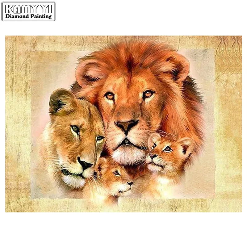 

Full Drill Square/Round Diamond 5D DIY Diamond Painting"lion"Diamond Embroidery Cross Stitch Rhinestone Mosaic Painting XY1