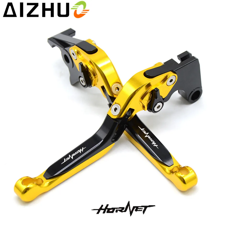 Laser LOGO (Hornet) Motorcycle Clutch Brake Lever CNC Aluminum Adjustable Levers For Honda CB599 CB600 Hornet 250 599 600 Lever
