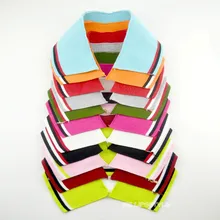 Трикотажный эластичный хлопковый воротник для летней и осенней одежды, аксессуары для одежды, тонкий ребристый воротник, разноцветный